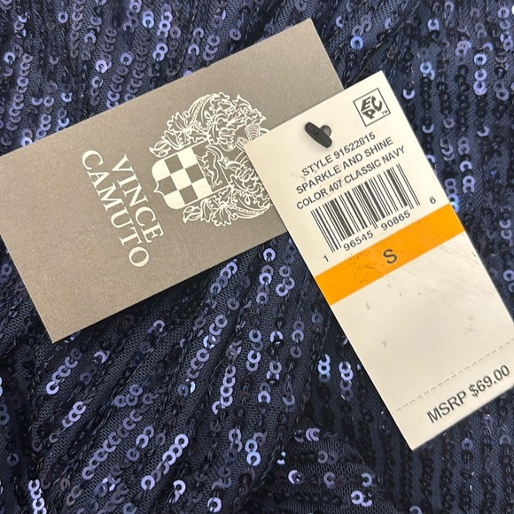Vince Camuto Navy Sequined Midi Pencil Skirt- NWT- S - Picture 14 of 15